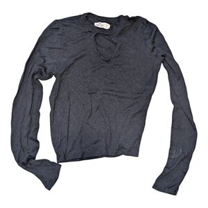 Hollister Longsleeve Top Size Medium Black